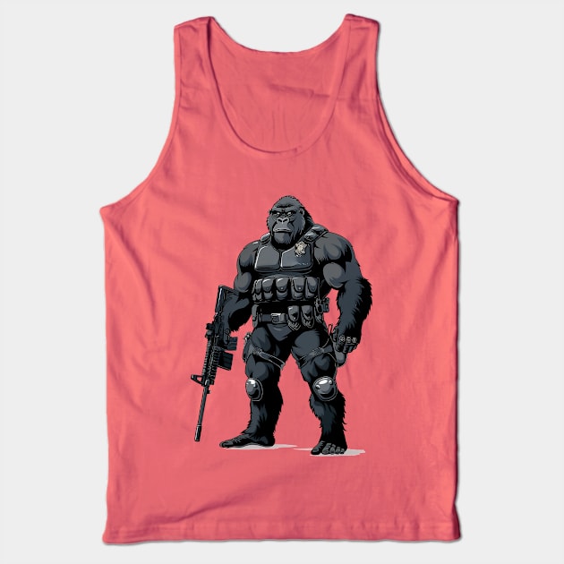 military gorilla Tank Top by javierparra